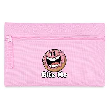 Beiß mich Donut Cartoon - Federtasche - Rosa - Vorne