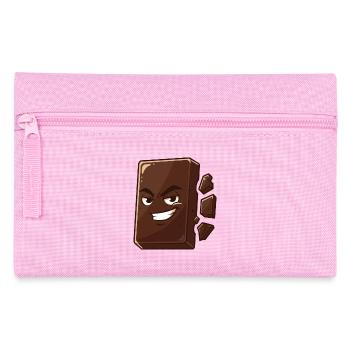 Charming chocolate block with grin - Pencil Case - pink - Front