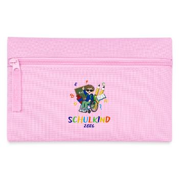 Schulkind 2026: Bunte Inklusion - Federtasche - Rosa - Vorne
