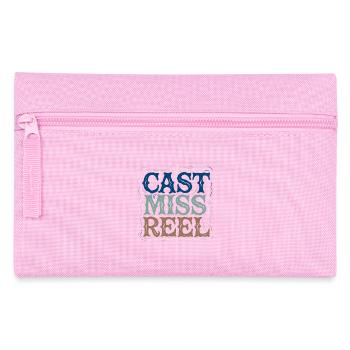 Cast Miss Reel: Vintage Peach Typo - Pencil Case - pink - Front