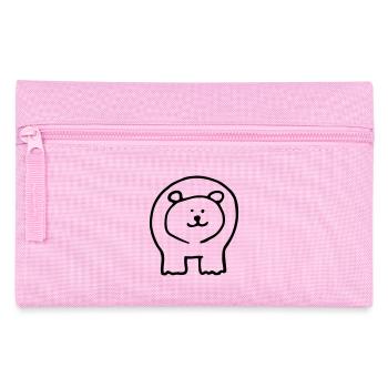 Bear printed 2 sides - Trousse - rose - Devant