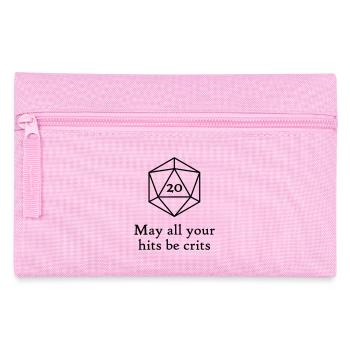 May all your hits be crits - Federtasche - Rosa - Vorne