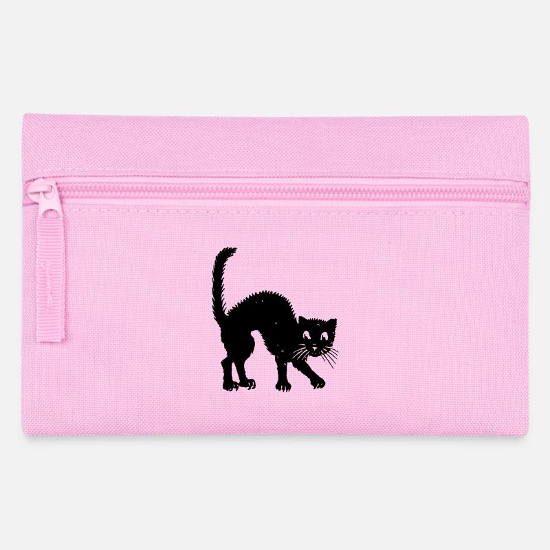 Buckelkatze - Federtasche - Rosa