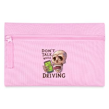 Crâne avec sonnerie de téléphone portable - Trousse - rose - Devant