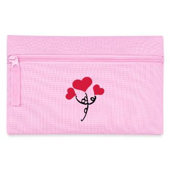 Rote Herzen Blume - Federtasche - Rosa - Vorne