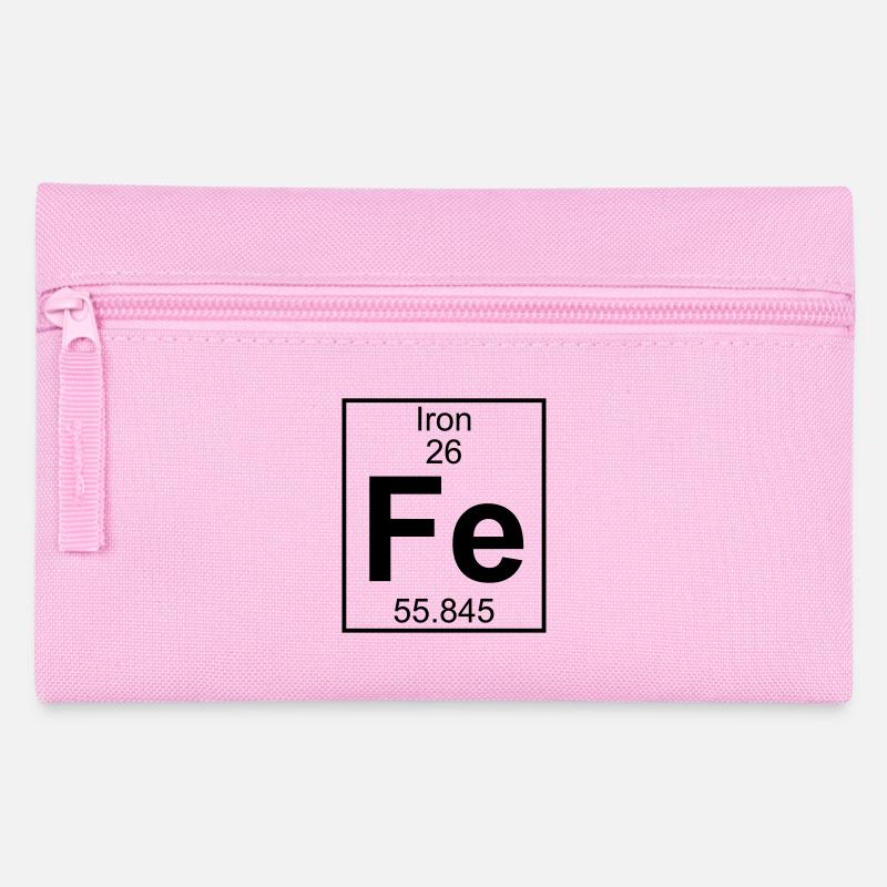 Periodic table element 26 - Fe (iron) - BIG - Trousse - rose