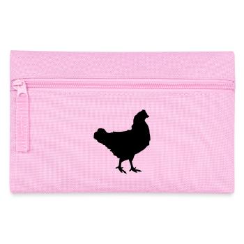 huhn silhouette design - Federtasche - Rosa - Vorne