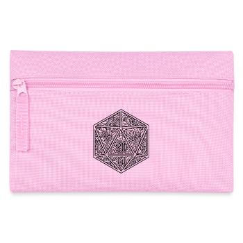 D20 Dice Ornament RPG Cube Design - Pencil Case - pink - Front