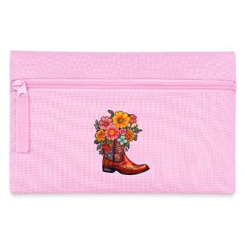 Cowboy Boots Flowers Country Music - Pencil Case - pink - Front
