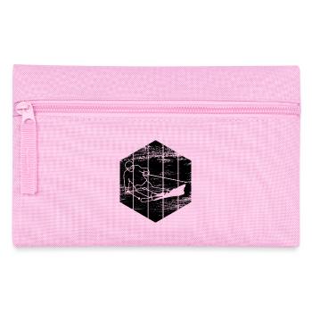 Funny Skier Sketch - Pencil Case - pink - Front