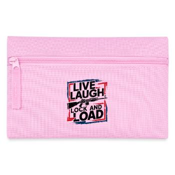 Power for Women - « Live Laugh Lock And Load » - Trousse - rose - Devant