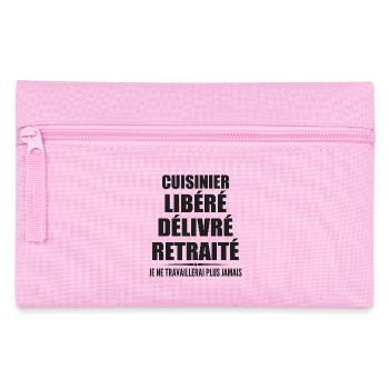 Cuisinier célèbre sa retraite avec humour cadeau - Trousse - rose - Devant