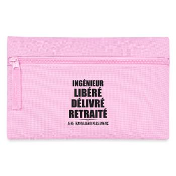 Ingenieur feiert Ruhestand mit Humor - Federtasche - Rosa - Vorne