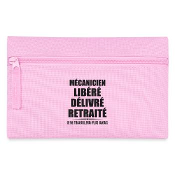 Mécanicien célèbre sa retraite avec humour cadeau - Trousse - rose - Devant