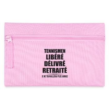 Tennismen célèbre sa retraite avec humour cadeau - Trousse - rose - Devant