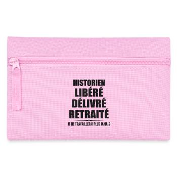 Historien célèbre sa retraite avec humour cadeau - Trousse - rose - Devant
