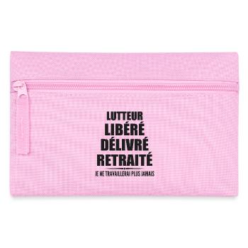 Lutteur célèbre sa retraite avec humour cadeau - Trousse - rose - Devant