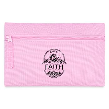 walk by faith not by sight - Pencil Case - pink - Front