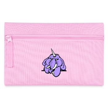 Unicorn, elephant, bad-tempered, angry, sad - Pencil Case - pink - Front