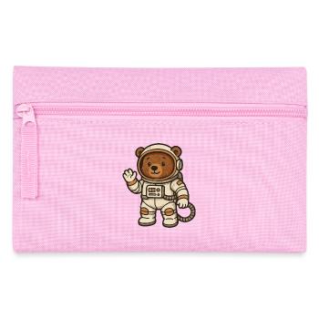 Niedlicher Bär im Astronautenanzug - Federtasche - Rosa - Vorne