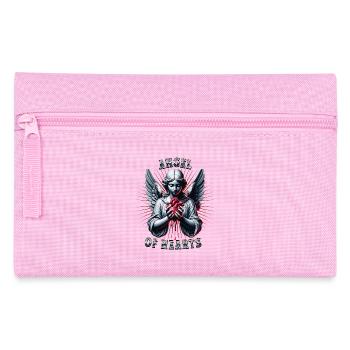 Engel mit blutendem Herz - Federtasche - Rosa - Vorne