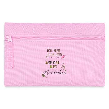 Ich hab dich lieb  - Federtasche - Rosa - Vorne