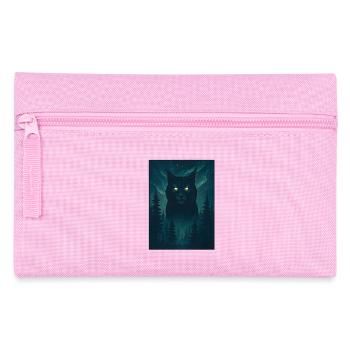 Nordwolf im Nordlicht - Federtasche - Rosa - Vorne