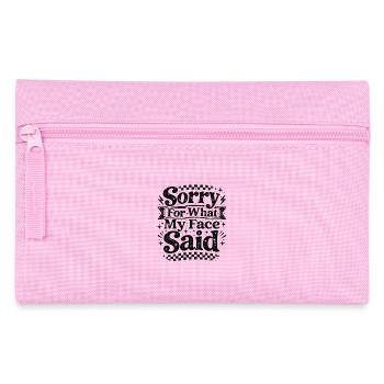 Sorry what my face said - Pencil Case - pink - Front