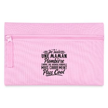 Maman Plombière: normale, mais en plus badass - Trousse - rose - Devant