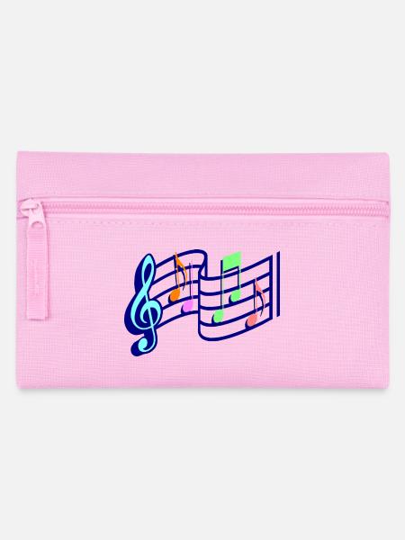 Musik Noten - Federtasche - Rosa