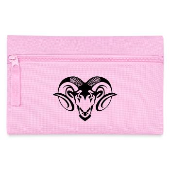 Aries zodiac sign head horns wilderness nature - Pencil Case - pink - Front