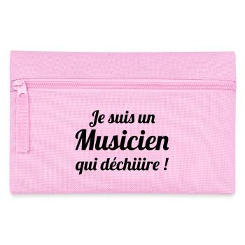 Musik / Musiker / Music / Musician - Federtasche - Rosa - Vorne