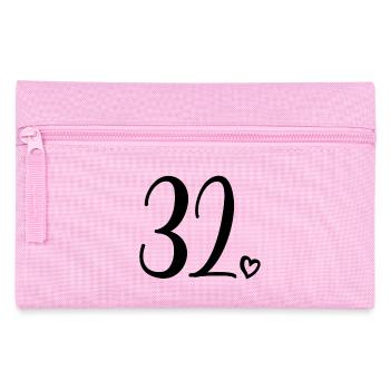 Cute Number 32, 32 Years Old, 32nd Birthday Gift - Pencil Case - pink - Front