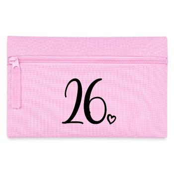 Süße Nummer 26, 26 Jahre alt, Geschenk zum 26. Geburtstag - Federtasche - Rosa - Vorne