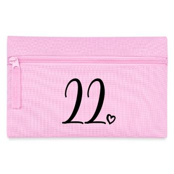 Cute Number 22, 22 Years Old, 22nd Birthday Gift - Pencil Case - pink - Front