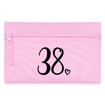 Niedliche Nummer 38, 38 Jahre alt, 38. Geburtstagsgeschenk - Federtasche - Rosa - Vorne