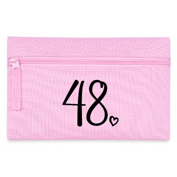 Süße Nummer 48, 48 Jahre alt, Geschenk zum 48. Geburtstag - Federtasche - Rosa - Vorne
