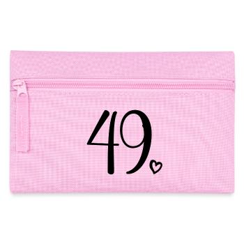 Cute Number 49, 49 Years Old, 49th Birthday Gift - Pencil Case - pink - Front