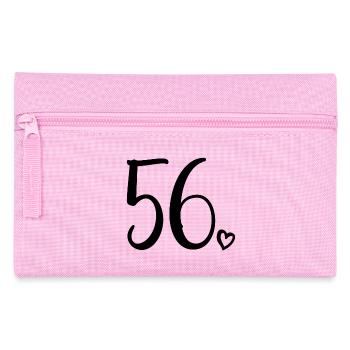 Cute Number 56, 56 Years Old, 56th Birthday Gift - Pencil Case - pink - Front