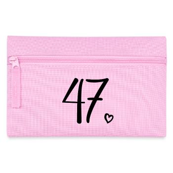 Cute Number 47, 47 Years Old, 47th Birthday Gift - Pencil Case - pink - Front
