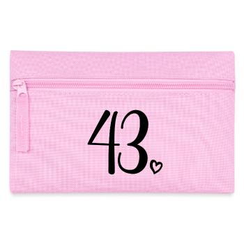 Süße Nummer 43, 43 Jahre alt, Geschenk zum 43. Geburtstag - Federtasche - Rosa - Vorne