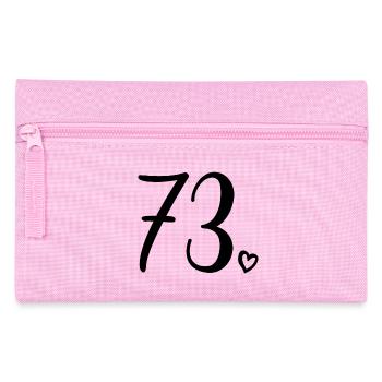 Süße Nummer 73, 73 Jahre alt, 73. Geburtstag Geschenk - Federtasche - Rosa - Vorne