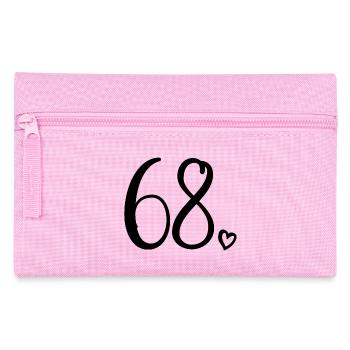 Süße Nummer 68, 68 Jahre alt, 68. Geburtstag Geschenk - Federtasche - Rosa - Vorne