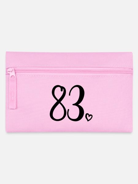 Süße Nummer 83, 83 Jahre alt, Geschenk zum 83. Geburtstag - Federtasche - Rosa