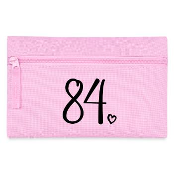 Cute Number 84, 84 Years Old, 84th Birthday Gift - Pencil Case - pink - Front