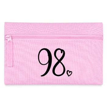 Cute Number 98, 98 Years Old, 98th Birthday Gift - Pencil Case - pink - Front