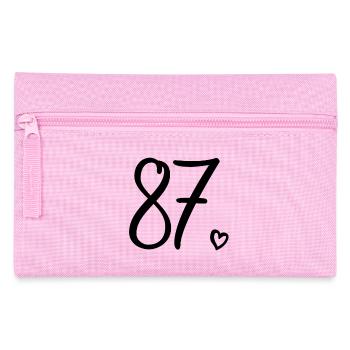 Mignon numéro 87, 87 ans, cadeau de 87e anniversaire - Trousse - rose - Devant