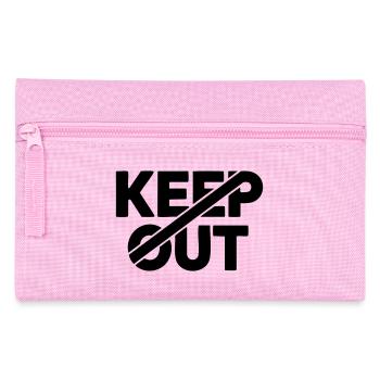 Keep Out Warning Sign - Pencil Case - pink - Front