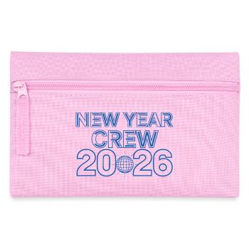 Neujahrscrew 2026 Celebration Tee - Federtasche - Rosa - Vorne