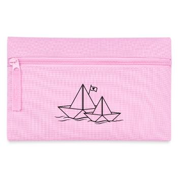 Papierschiff Herz Papierboot 2 Papierschiffe Paare - Federtasche - Rosa - Vorne